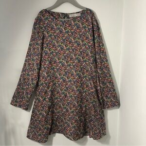Zara Girls Casual Collection Long Sleeve Retro Floral Pattern Size 9/10 cm 140